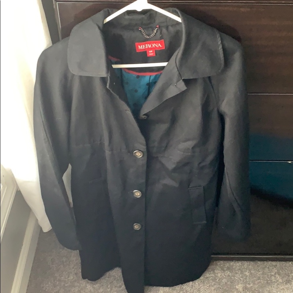 Women’s S black trench coat